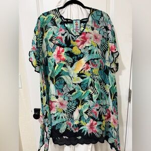 Johnny Was Multicolor Floral Tunic